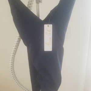 Anne Cole V Neck One Piece Bathing Suit, Size 12